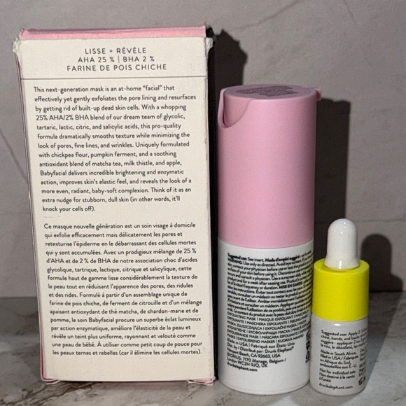 Drunk Elephant Skincare Trio with White, Pink, Yellow, Blue Accents - Picture 3 of 5